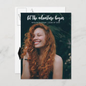 Laat het avonturenscript modern beginnen | Afstude Aankondigingskaart (Voorkant / Achterkant)