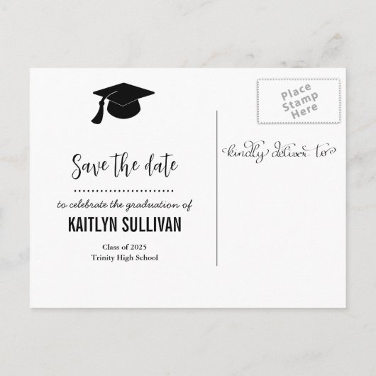 Laat het avonturenscript modern beginnen | Afstude Aankondigingskaart (Achterkant)