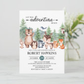 Laat het avontuur Baby shower beginnen Kaart (Staand voorkant)