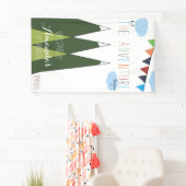 Laat het avontuur Baby shower beginnen Spandoek (Insitu)