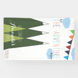 Laat het avontuur Baby shower beginnen Spandoek