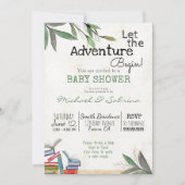 Laat het Avontuur Baby shower van het Verzoek van Kaart (Voorkant)