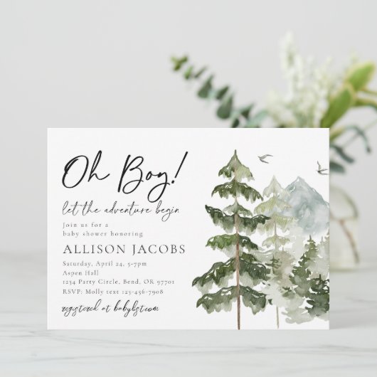 Laat het avontuur Babyschoenen uitzenden Kaart (Staand voorkant)