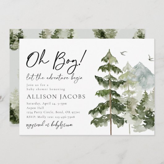 Laat het avontuur Babyschoenen uitzenden Kaart (Voorkant / Achterkant)