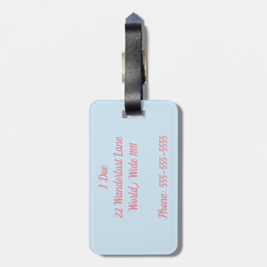 Laat het avontuur Bagagelabel beginnen (Achterkant verticaal)