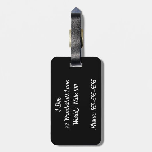 Laat het avontuur Bagagelabel beginnen (Achterkant verticaal)