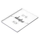 Laat het Avontuur Begin Citaat Notitieboek (Linkerzijde)