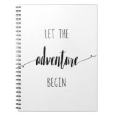 Laat het Avontuur Begin Citaat Notitieboek (Voorkant)