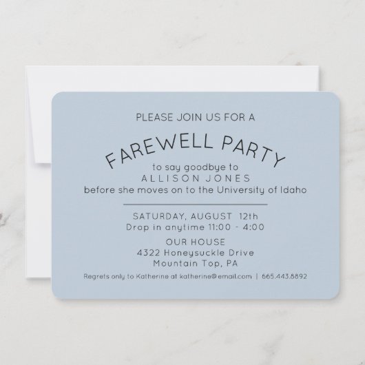 Laat het Avontuur Begin Foto Afscheidsfeest Kaart (Achterkant)