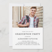 Laat het Avontuur Begin Foto Afstudeerfeest Kaart (Achterkant)