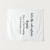 laat het avontuur beginnen 20ste verjaardag voeg n wandkleed (Voorkant (horizontaal))