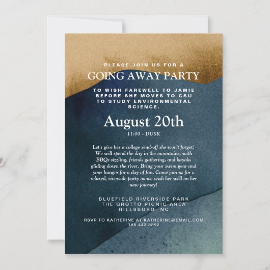 Laat het avontuur beginnen Afstudeerder Foto Afsch Kaart (Achterkant)