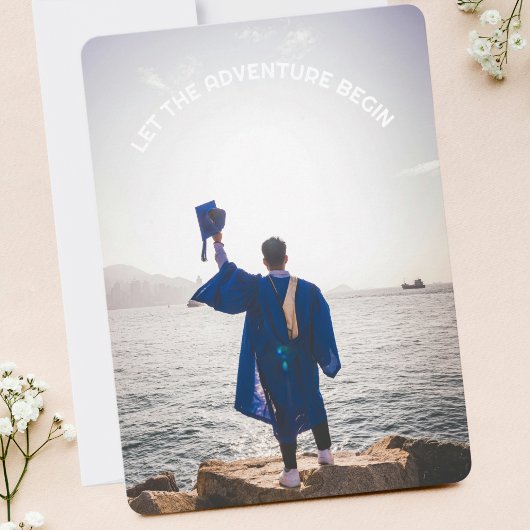 Laat het Avontuur Beginnen Afstudeerfeestje Afsche Kaart