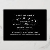 Laat het avontuur beginnen Afstuderen Afscheidsfee Folie Uitnodiging (Achterkant)