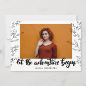Laat het avontuur beginnen | Afstuderen bladeren Kaart (Voorkant)