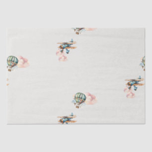  Laat het avontuur beginnen Baby Boy Shower Tissuepapier