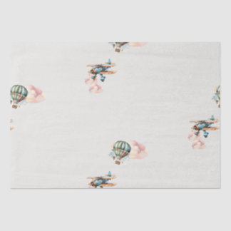  Laat het avontuur beginnen Baby Boy Shower Tissuepapier