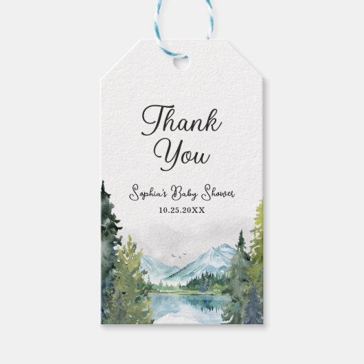 Laat Het Avontuur Beginnen Baby Shower Bedankt Lab Cadeaulabel (Voorkant)