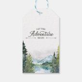 Laat Het Avontuur Beginnen Baby Shower Bedankt Lab Cadeaulabel (Achterkant)