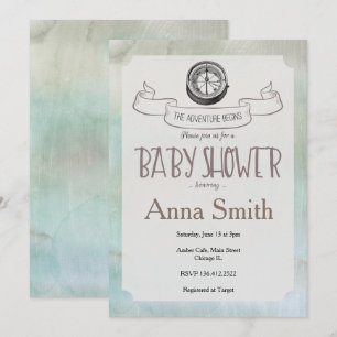 Laat het avontuur beginnen Baby shower Kaart