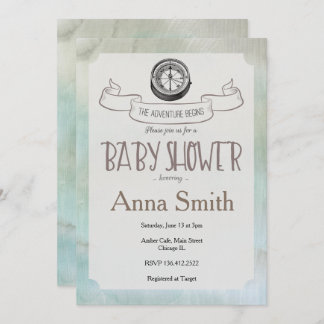Laat het avontuur beginnen Baby shower Kaart