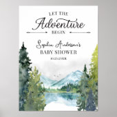 Laat het Avontuur Beginnen Baby Shower Kwaliteit P Poster (Voorkant)