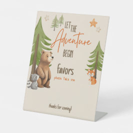 Laat het avontuur beginnen Baby shower Reclamebord Met Voetstuk