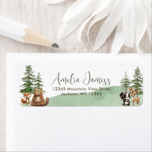 Laat het avontuur beginnen Baby shower Return Addr Etiket