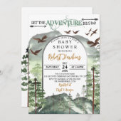 Laat het avontuur beginnen baby shower uitnodiging (Voorkant / Achterkant)