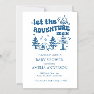 laat het avontuur beginnen baby shower uitnodiging magnetische uitnodiging
