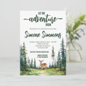 Laat het avontuur beginnen! Baby shower van Woodla Kaart (Staand voorkant)