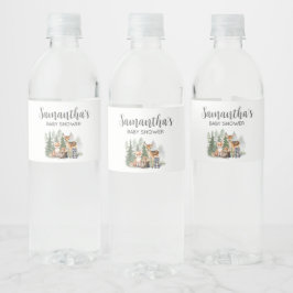 Laat het avontuur beginnen Baby Shower Waterfles Etiket