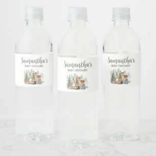 Laat het avontuur beginnen Baby Shower Waterfles Etiket