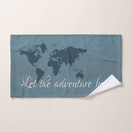 Laat het avontuur beginnen bad handdoek (Handdoek)