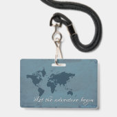 Laat het avontuur beginnen badge (Achterkant met lanyard)