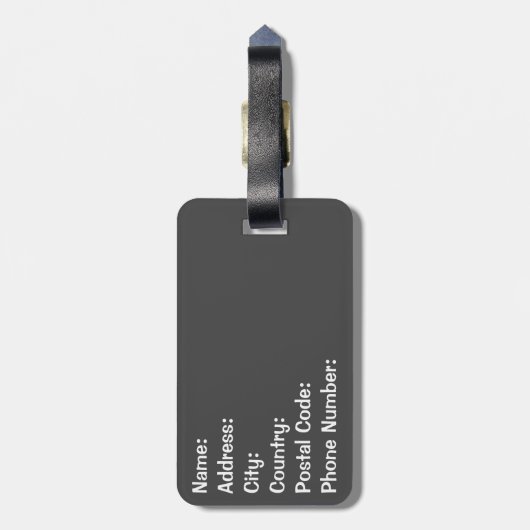 Laat het avontuur beginnen bagagelabel (Achterkant verticaal)