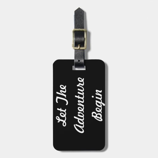 Laat het avontuur beginnen Bagagelabel (Voorkant verticaal)