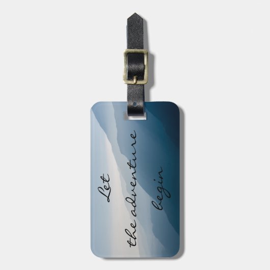 Laat het avontuur beginnen bagagelabel (Voorkant verticaal)