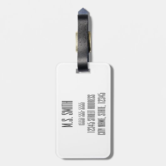 Laat het avontuur beginnen bagagelabel (Achterkant verticaal)