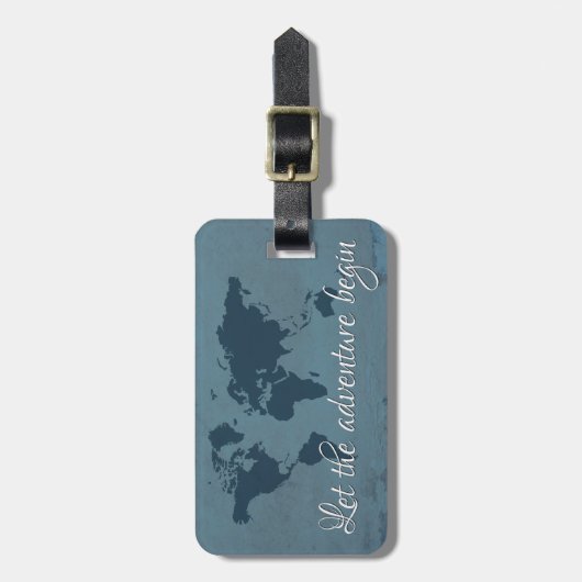 Laat het avontuur beginnen bagagelabel (Voorkant verticaal)