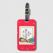 Laat het avontuur beginnen bagagelabel (Voorkant (verticaal))