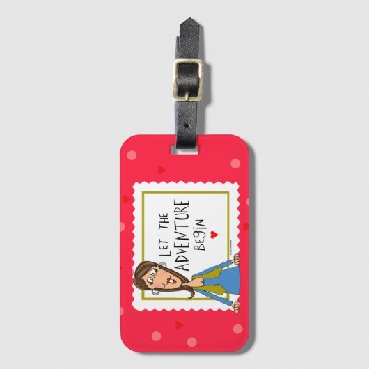 Laat het avontuur beginnen bagagelabel (Voorkant (verticaal))