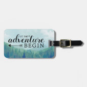 Laat het avontuur beginnen bagagelabel (Voorkant horizontaal)