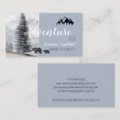 Laat het avontuur beginnen Beren Wilderness Guide Visitekaartje (Voorkant / Achterkant)