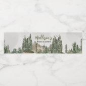 Laat het Avontuur Beginnen Berg Baby Shower Waterfles Etiket (Enkel label)