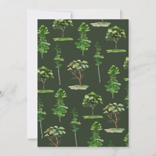 Laat het avontuur beginnen Bergen Baby shower Kaart (Achterkant)