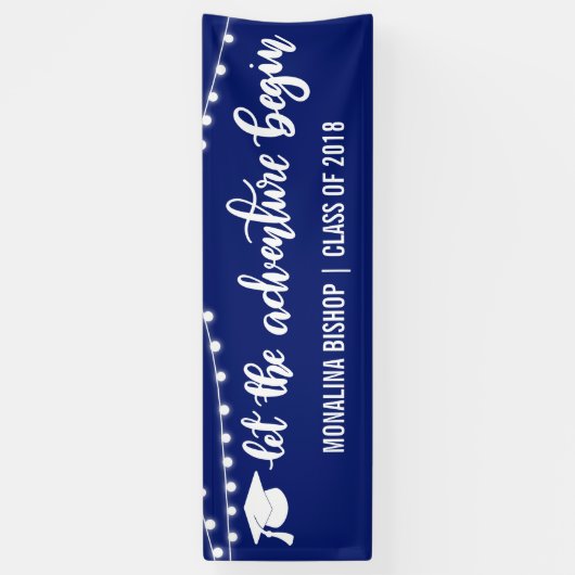 Laat het avontuur beginnen | Blauw Afstuderen | Li Spandoek (Verticaal)