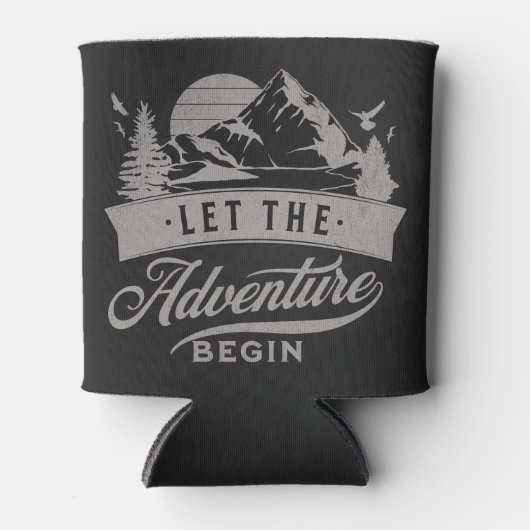 Laat het avontuur beginnen blikjeskoeler (Voorkant)