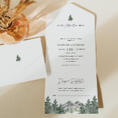 Laat het avontuur beginnen bosjongen baby shower all in one uitnodiging