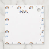 Laat het avontuur beginnen Boy Baby Speelgoed Baby Bedankjes Labels (Achterkant)